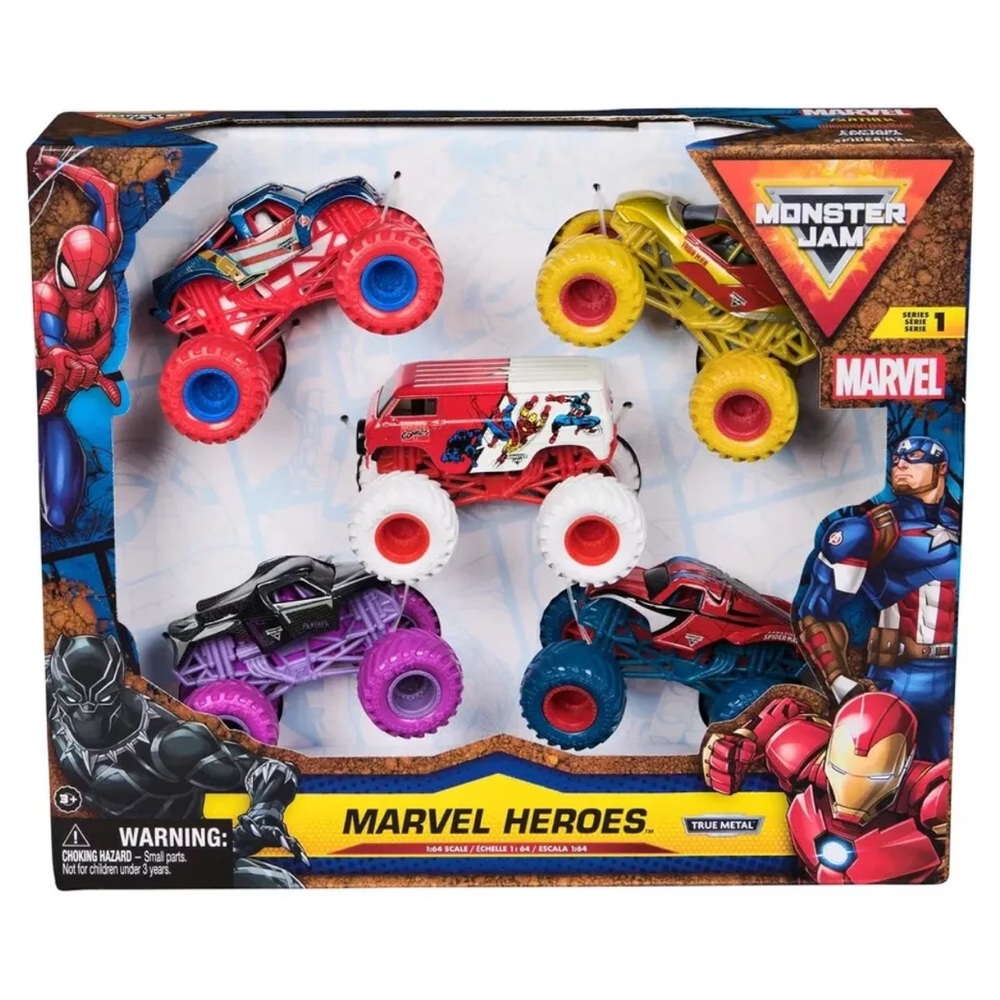 Monster Jam Marvel Series 1 Marvel Heroes Avengers  5-Pack Target Exclusive